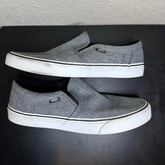 Charcoal Grey Classic Slip On Vans Men’s Size 13 - Picture 1 of 9